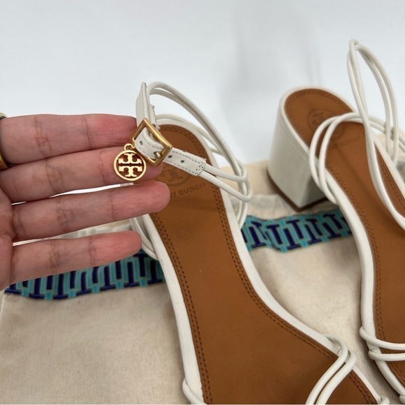 Tory Burch IVORY Mini BENTON Knotted Strap Sandal Sz 6 - Picture 4 of 10